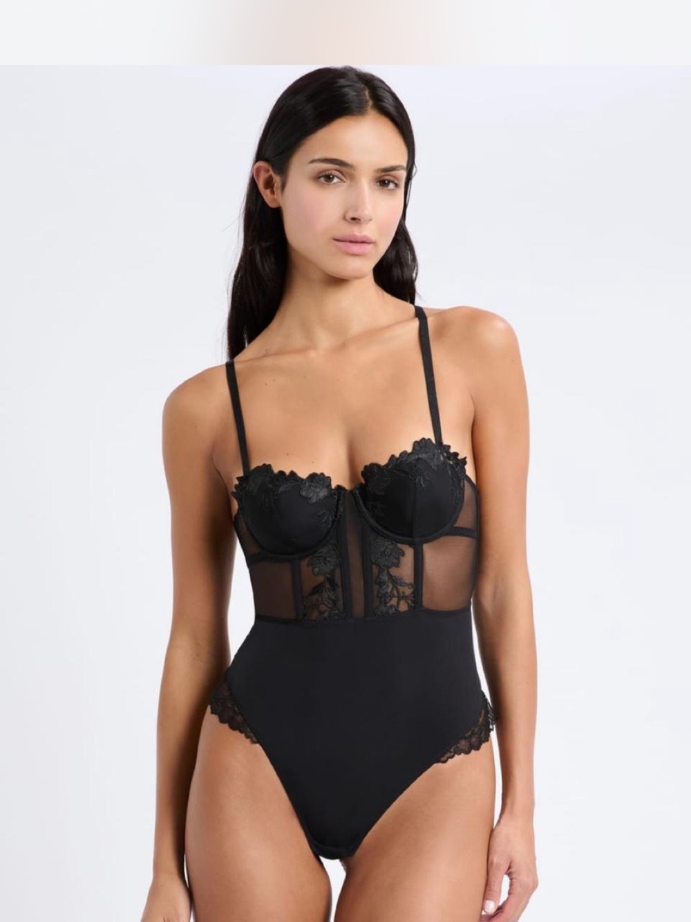 NWT Black Lace Bodysuit - French label Etam